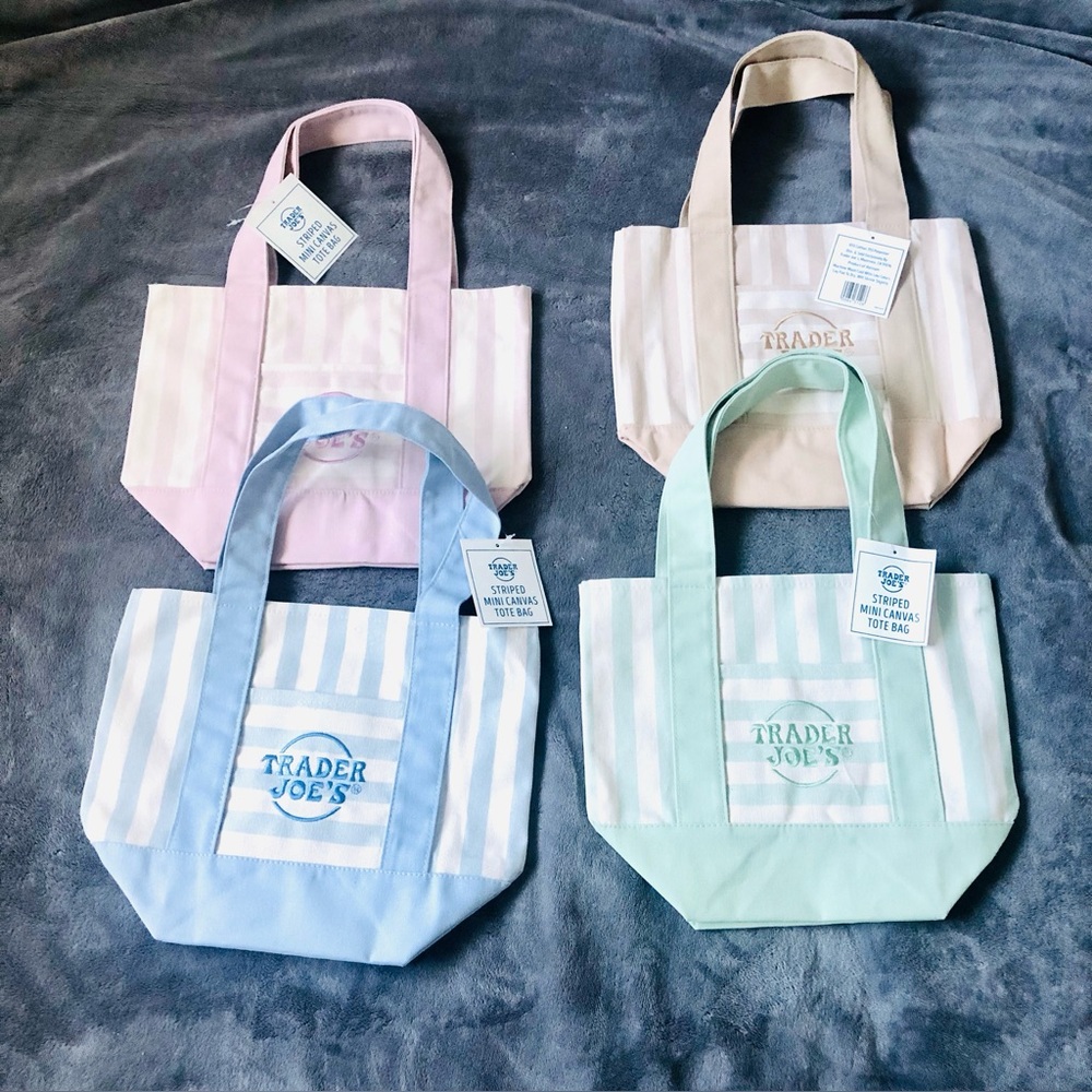Trader Joe’s Striped Mini Canvas Totes